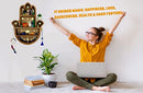 Wooden Hamsa Shelf for Crystals- Large 20 Inch Crystal Display Shelf