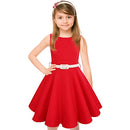 Girls Vintage Dresses Girls' Special Occasion Dress 50s Retro Kids Dresses Red, Size 6