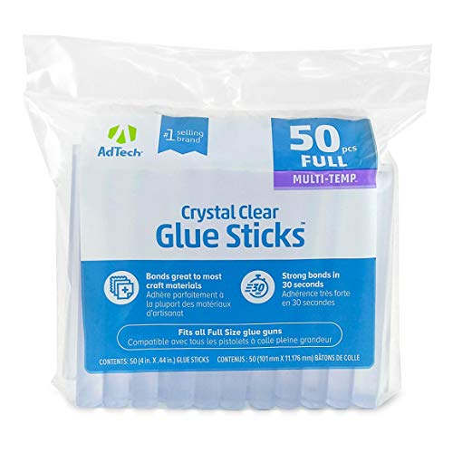 Crystal Clear Glue Sticks, 50 Pieces