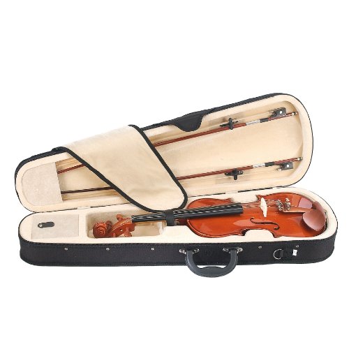 Cecilio CVN-200 Solidwood Violin with D'Addario Prelude Strings, Size 4/4 (Full Size)