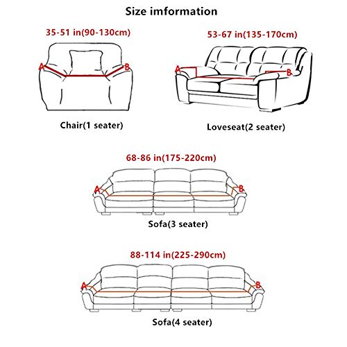 nordmiex Printeded Stretch Sofa Slipcover-1 Piece Elastic Polyester Spandex Couch