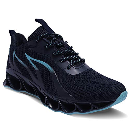 Men Running Shoes Casual Best Slip Walking Training Workout Sneakers, Dark Blue