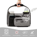 Universal Baby Stroller Organizer, Stroller Caddy with Heightened Insulated Cup Holders