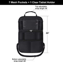 ONE PIX Backseat Car Organizer Mats Backseat Storage Bag with Table Holder for Kids