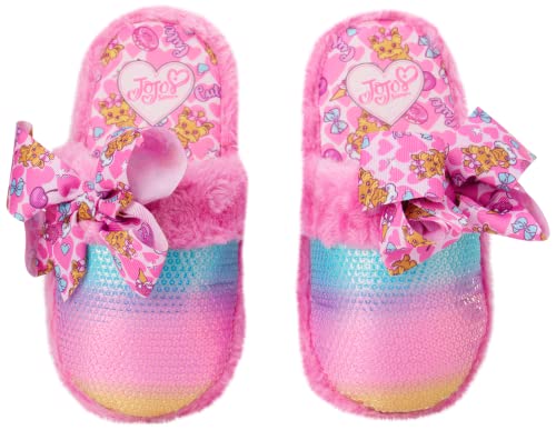 Girls' Slippers - Plush Fuzzy Slippers with Signature Bow (Toddler/Little Girl)