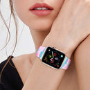 Sport Band Compatible with Apple Watch Floral Silicone Pattern Strap Band for iWatch