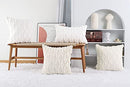 Set of 2 Soft Plush Short Wool Velvet Decorative Throw Pillow Covers