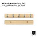 Flip 5-Hook Wall Mounted Floating Coat Rack-Saving Coat Hanger