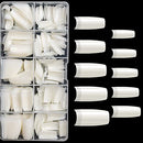 500PCS Half Cover False Nails Tips - Acrylic Nail Tips, 10 Sizes Lady French Style Acrylic