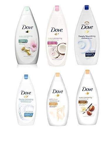 Dove Body Wash Variety 6 Pack - Shea Butter, Deep Moisture, Pistachio Cream