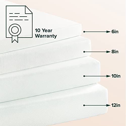 6 Inch Green Tea Memory Foam Mattress / CertiPUR-US Certified / Bed-in-a-Box