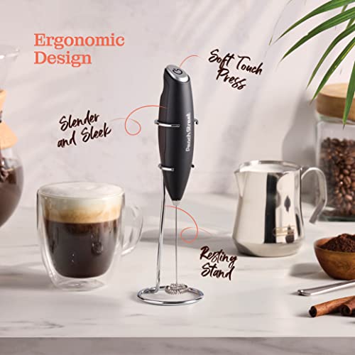 Powerful Handheld Milk Frother, Mini Milk Foamer, Battery Operated Stainless Steel Drink
