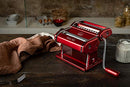 Made in Italy, Red, Includes Pasta Cutter, Hand Crank, and Instructions