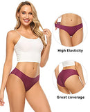 Women's Seamless Underwear Bikini Panties Low Rise Breathable Hipster Panty