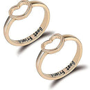 Love Heart Friendship Rings Set for Women Men Geometric Best Friend