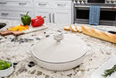 Enameled Cast Iron Casserole With Steel Knob and Loop Handles, 3.6 Quart