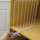 Evelots Closet Wood Shelf Divider-New Extra Brackets for Stability-Steel-Set/8