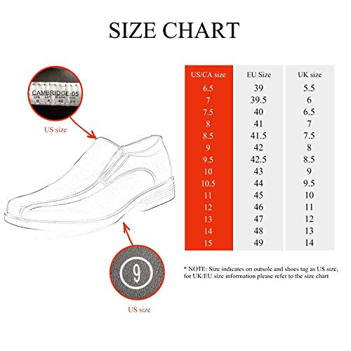 Bruno Marc Men's Cambridge-05 Black Leather Lined Dress Loafers Shoes - 12 M US