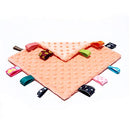 Baby Tags Security Blanket, Appease Blanket with Colorful Satin Tags