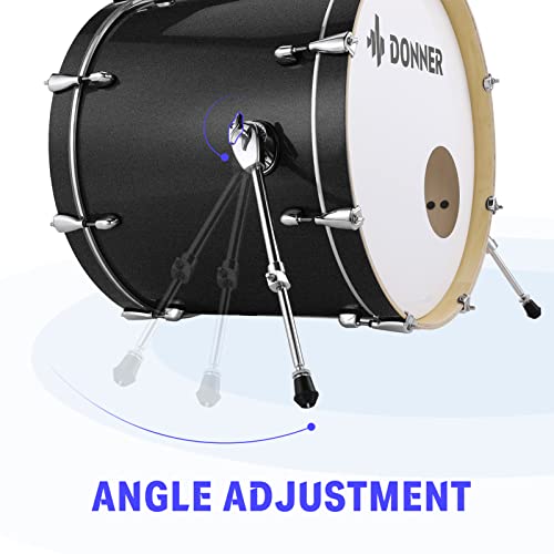 Drum Set Adult with Practice Mute Pad,5-Piece 22 inch Full Size Acoustic Drum Kit