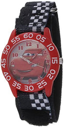 Disney Cars Kids' Plastic Time Teacher Analog Quartz Nylon Strap Watch