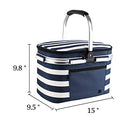 Insulated Picnic Baskets Shoping Basket Cooler Bag Collapsible Portable Picnic Basket