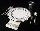 Disposable Plastic Plates - 60 Pack - 30 x 10.25" Dinner and 30 x 7.5" Salad Combo