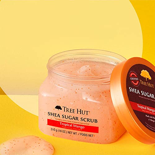 Tree Hut Shea Sugar Scrub Tropical Mango, 18oz, Ultra Hydrating and Exfoliating Scrub