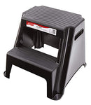 2-Step Molded Plastic Stool with Non-Slip Step Treads, 300-Pound Capacity