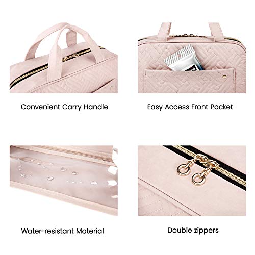 Toiletry Bag Travel Bag with hanging hook, Water-resistant Makeup Cosmetic Bag Travel