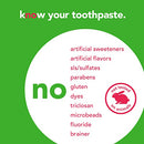 Natural Watermelon Flavor Kids Fluoride Free Toothpaste, Vegan, SLS Free, Gluten Free
