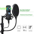 USB Microphone Kit 192KHZ/24BIT MAONO AU-A04T PC Condenser Podcast Streaming Cardioid Mic Plug & Play for Computer, YouTube, Gaming Recording