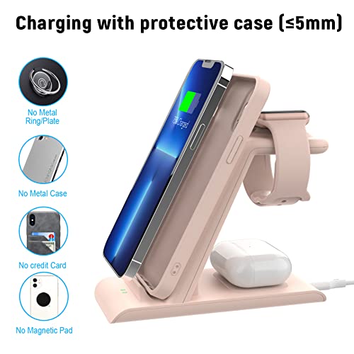 3 in 1 Wireless Charging Station Compatible for Apple Products Multiple Devices