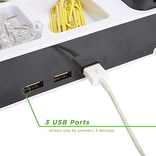 USBORG-BLK Port Supplies Organizer with Charging Station,USB Charger Stand