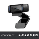 Logitech C920x HD Pro Webcam, Full HD 1080p/30fps Video Calling, Clear Stereo Audio