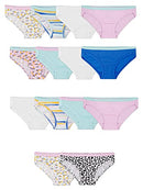 Girls' Big Cotton Bikini Underwear Multipacks, 14 Pack-Fashion Assorted, 10