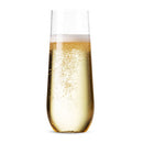48 Pack Stemless Plastic Champagne Flutes Disposable 9 Oz Clear Plastic Glasses
