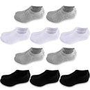 10 Pairs Boys Girls No Show Socks Cotton Non Slip Low Cut Socks