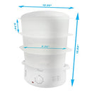 Rosewill BPA-free, 9.5-Quart (9L), 3-Tier Stackable Baskets Electric Steamer with Timer Food, 2.20"x9.25"x15.63"