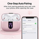 LED Power Display Earphones with Wireless Charging Case IPX5 Waterproof in-Ear Earbuds