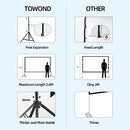 Projector Screen and Stand,Towond 150 inch Indoor Outdoor Projection Screen