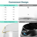 Electric Kettle with Stainless Steel Filter and Inner Lid, 1500W Wide Opening 1.7L Glass tea