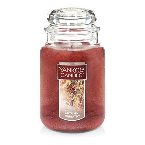 Autumn Wreath Scented, Classic 22oz Large Jar Single Wick Candle, Over 110 Hours of Burn Time