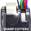 Recycled 2-in-1 Heavy Duty Tape Dispenser, 1" and 3" Cores, Black