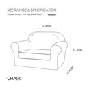 Stretch Sofa Cover Printed Sofa Slipcover 2-Piece Couch Cushion Cover Washable Spandex Furniture Protector, Small, Grey