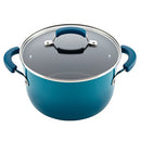 Rachael Ray Brights Nonstick Cookware Pots and Pans Set, 14 Piece, Marine Blue