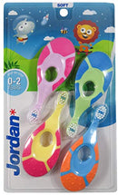 Jordan ® | Step 1 Baby Toothbrush | 0-2 Years, Soft Bristles, BPA Free | 4 Pack