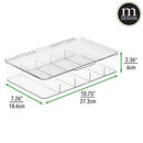 Plastic Hard Shell Stackable Eyeglass Case Storage Organizer, Hinged Lid