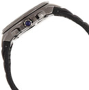 Seiko Men's Stainless Steel Japanese Quartz Silicone Strap, Black