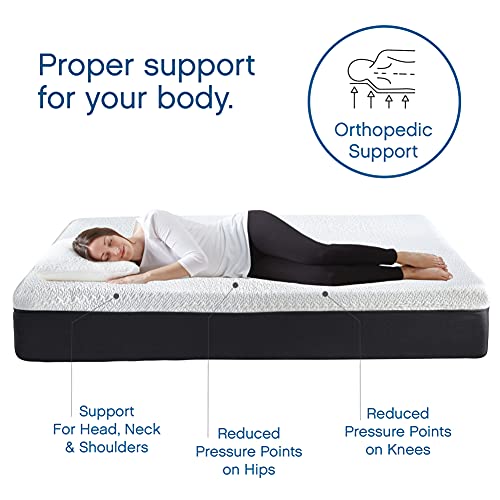 Cool Gel Ventilated Memory Foam 12-Inch Mattress | CertiPUR-US Certified | Bed-in-a-Box, Queen